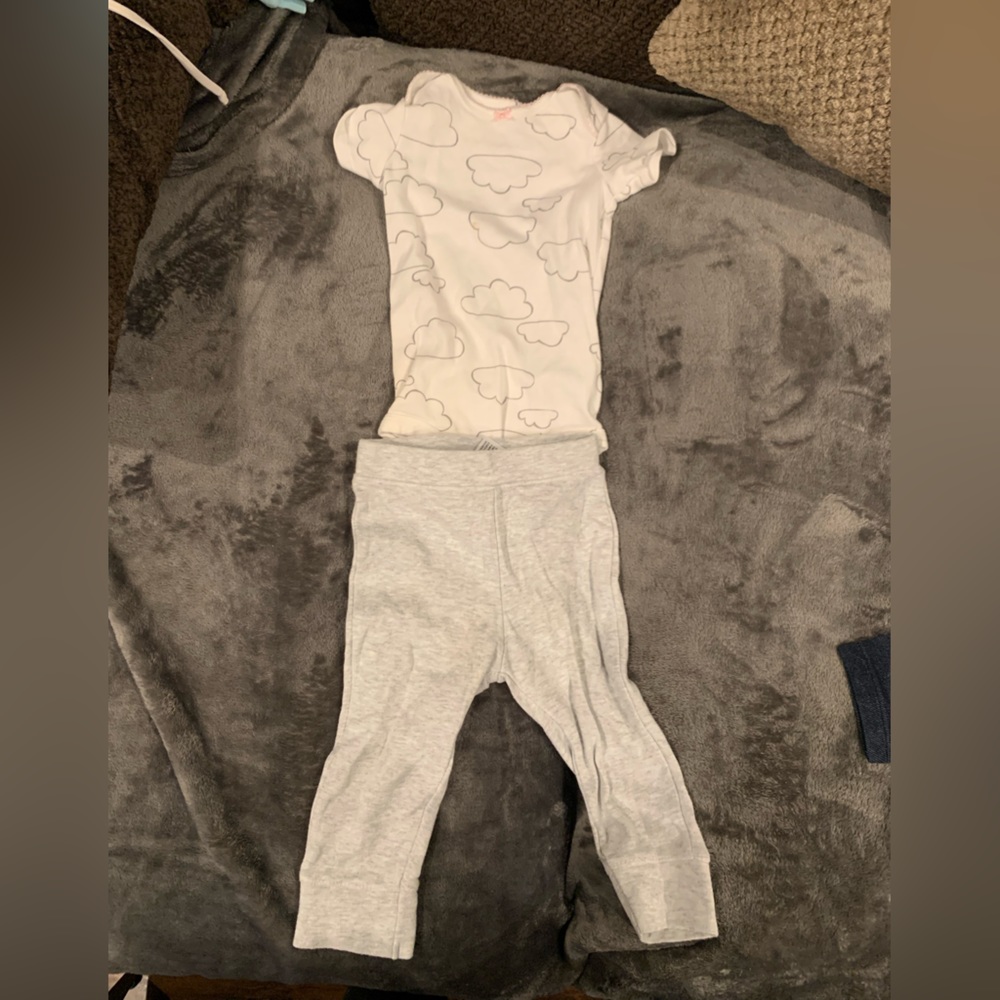 Baby girls 12 month onesie with carters 12 months pants